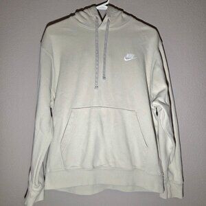Nike Men's Light Beige Hoodie, Size M/Unisex